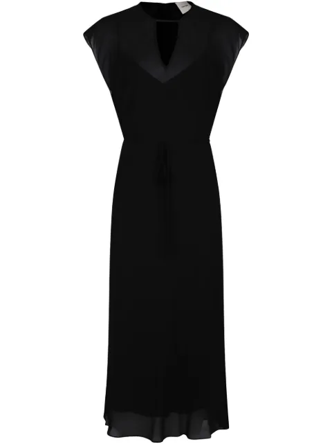 Calvin Klein vestido midi con diseño traslúcido