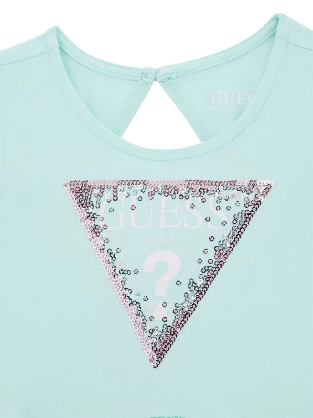 guess kids Jurk verfraaid met pailletten Groen