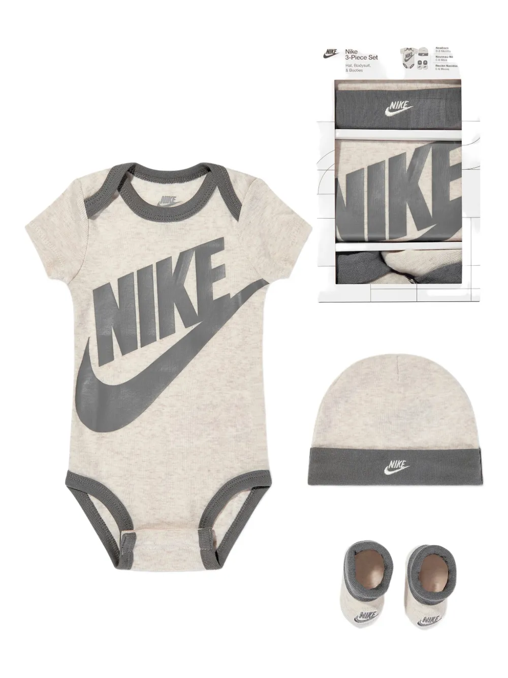 Nike Kids Katoenen babypakje Beige
