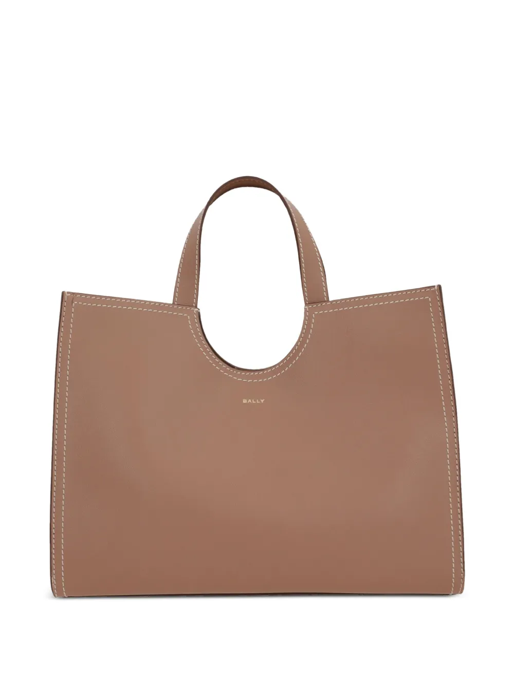 Bally Leren shopper Beige