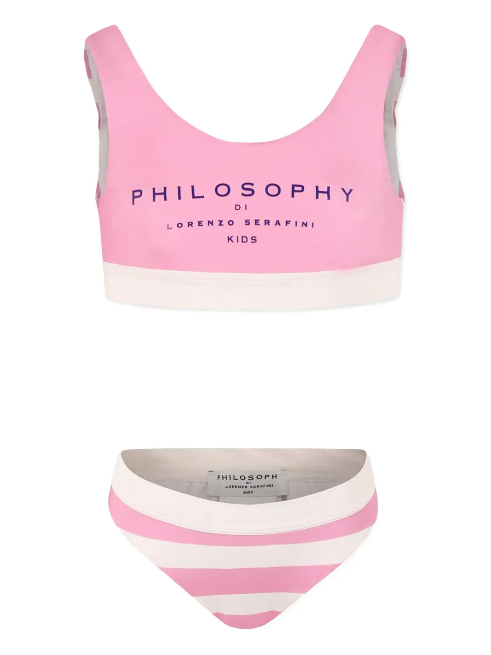 Philosophy Di Lorenzo Serafini Kids ロゴ ビキニ - ピンク Philosophy Di Lorenzo Serafini Kids ロゴ ビキニ - ピンク