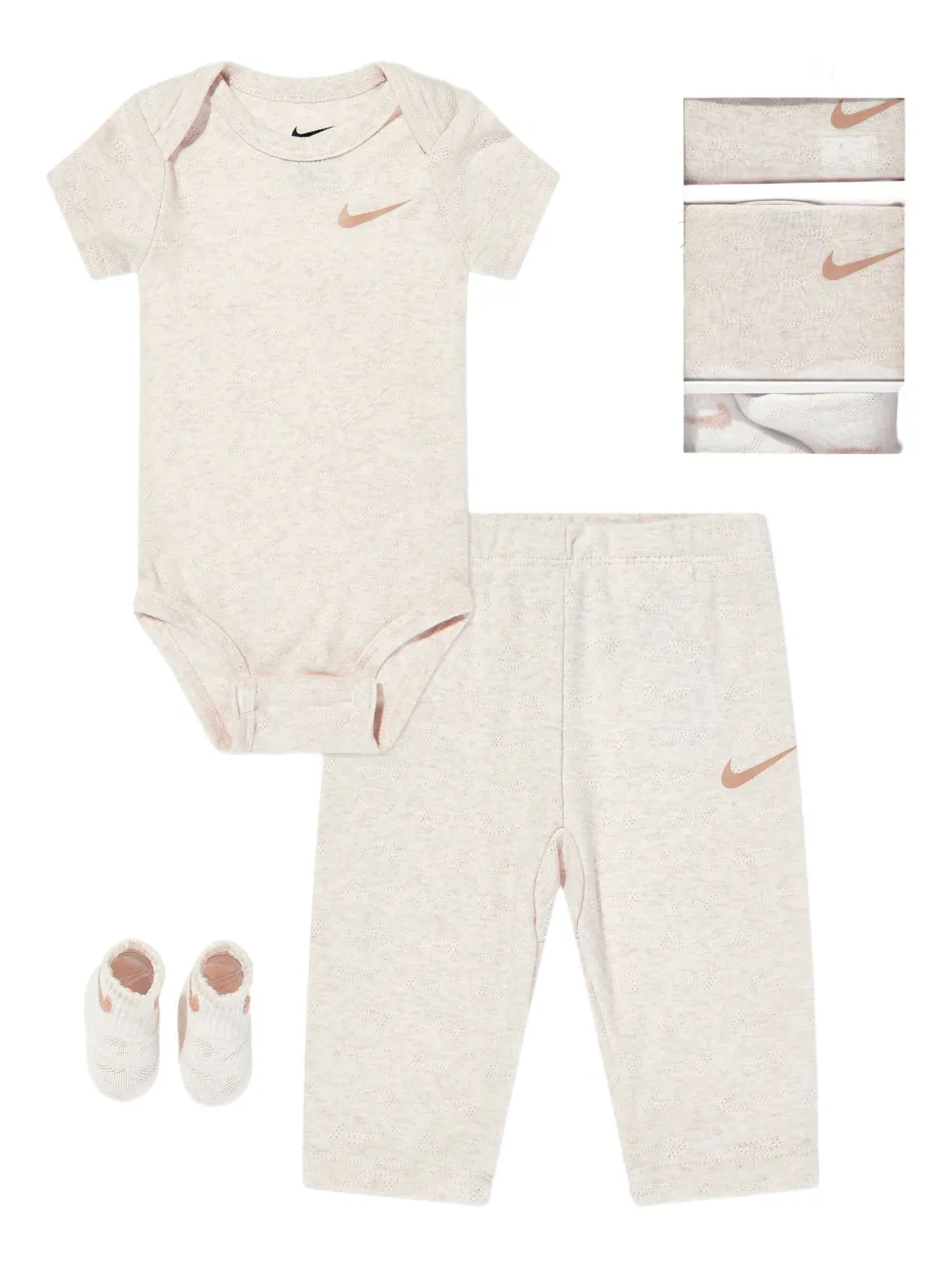 Nike Kids Babypakje met logo Beige