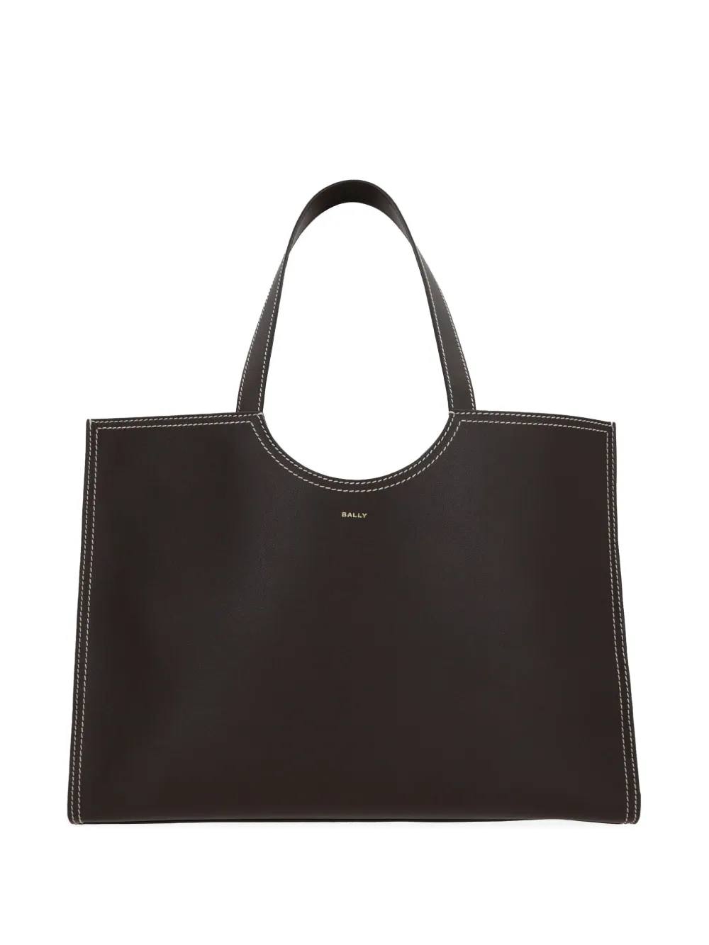 Bally Leren shopper Bruin