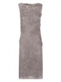 Alberta Ferretti embroidered midi dress - Neutrals