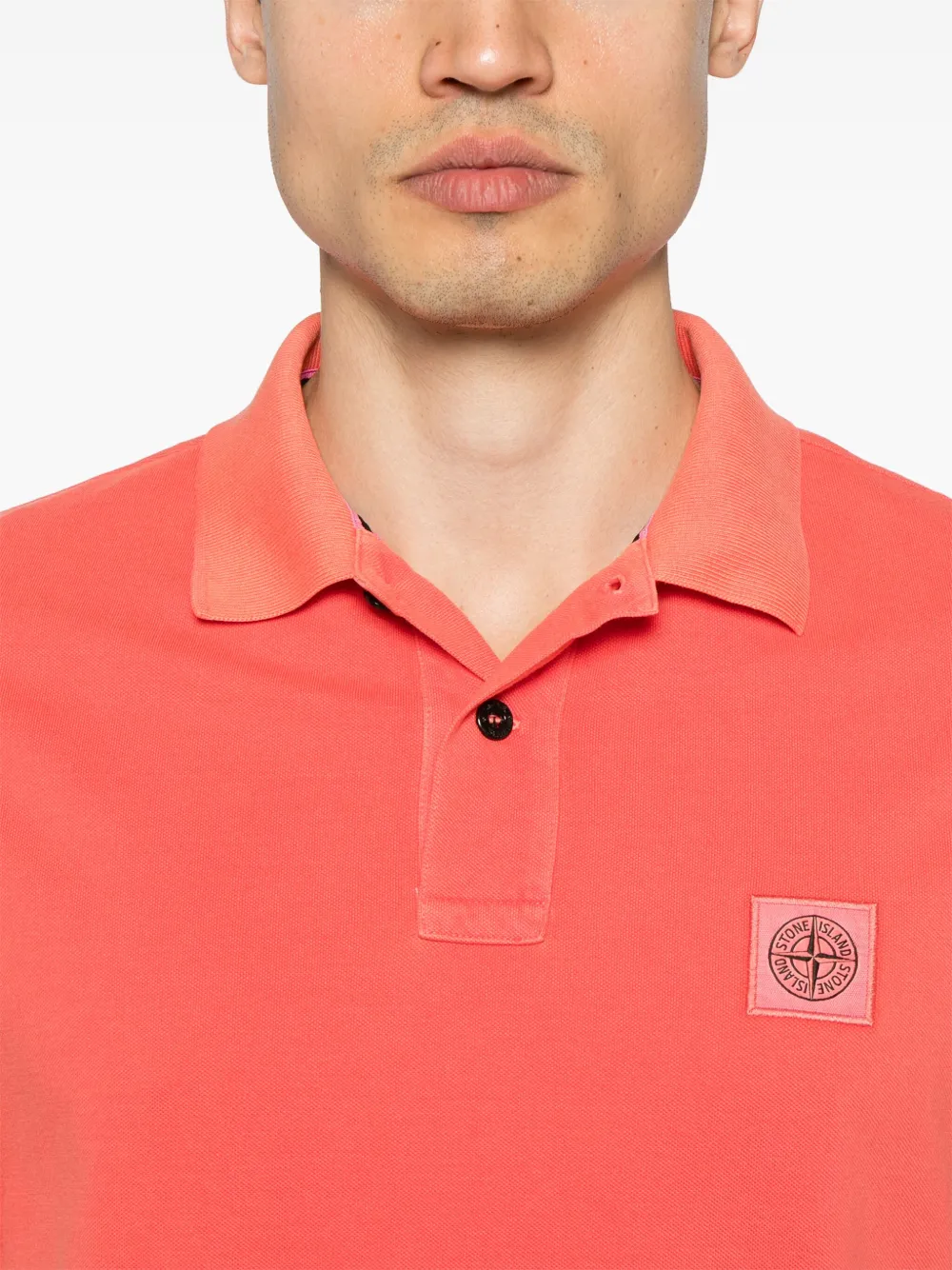 Stone Island Poloshirt met Compass-logopatch Rood