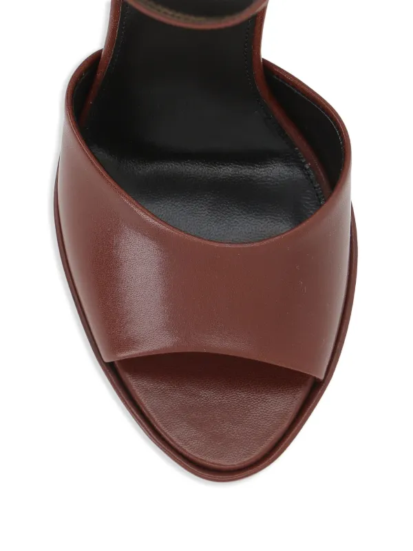 Saint Laurent Sandália Jodie Com Salto 125mm | Marrom | FARFETCH BR