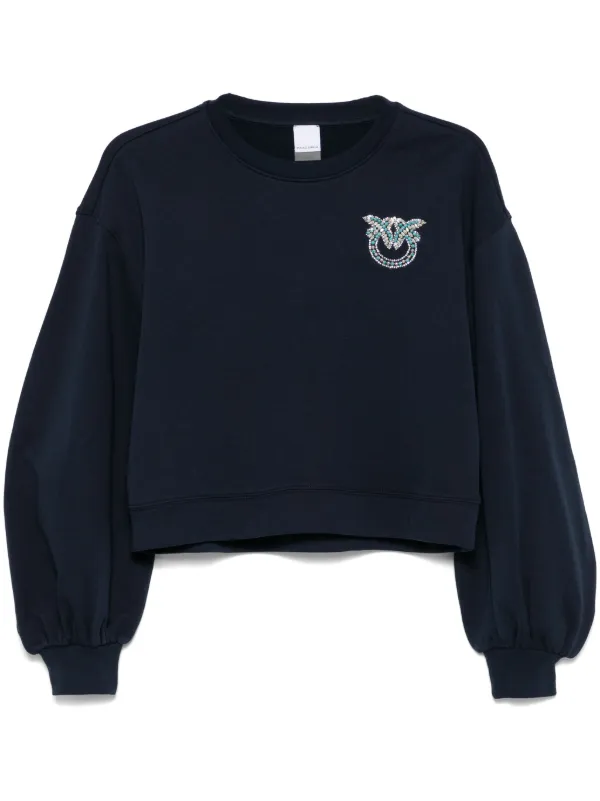 PINKO 売れ筋商品|||ピンコ パーカー・スウェットシャツ アウター レディース Sweatshirts Blue PINKO Love Birds-embellished Sweatshirt | Blue | FARFETCH GE
