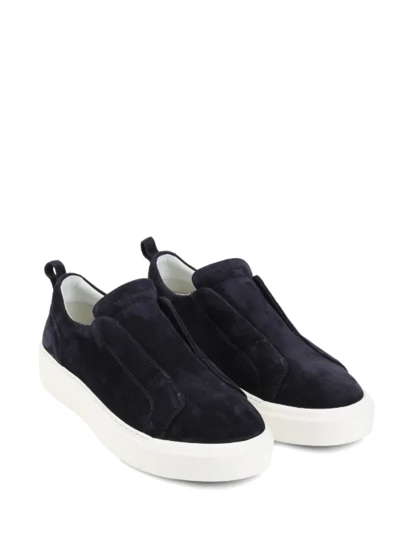 スニーカー KITON Suede sneakers Blue Kiton - Suede Sneaker in Black | Mitchell Stores