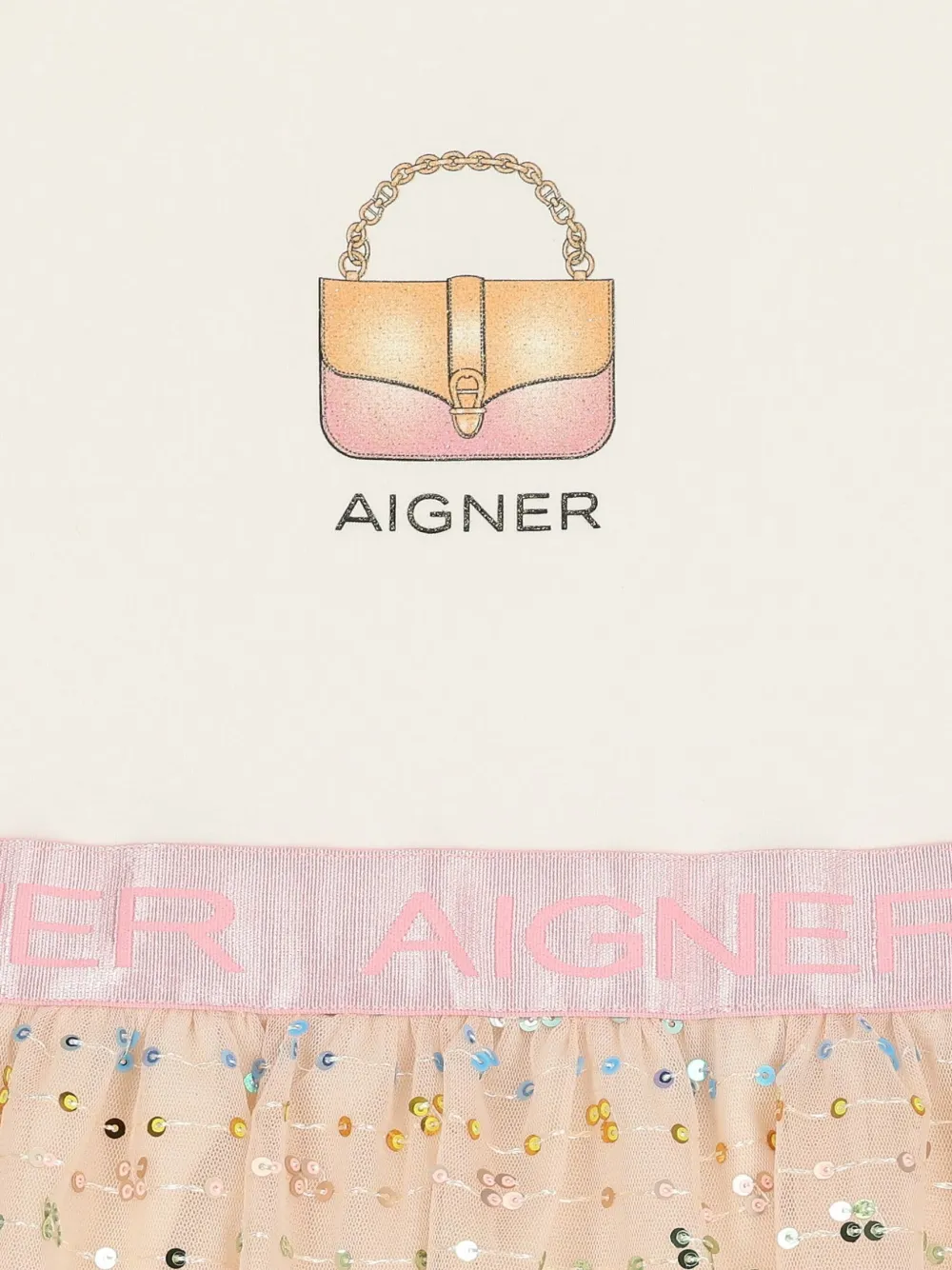 Aigner Kids Jurk verfraaid met pailletten Wit