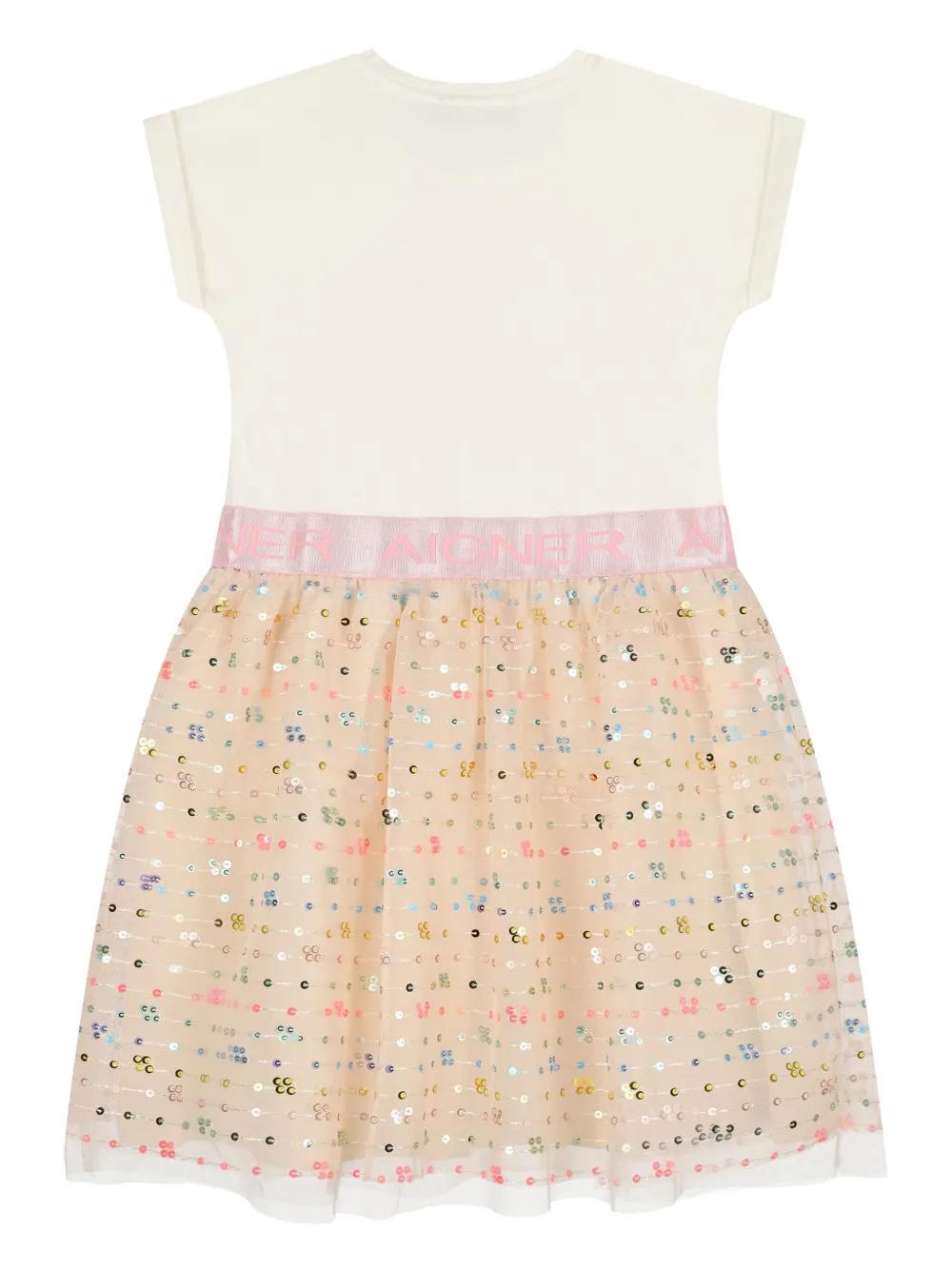 Aigner Kids Jurk verfraaid met pailletten Wit