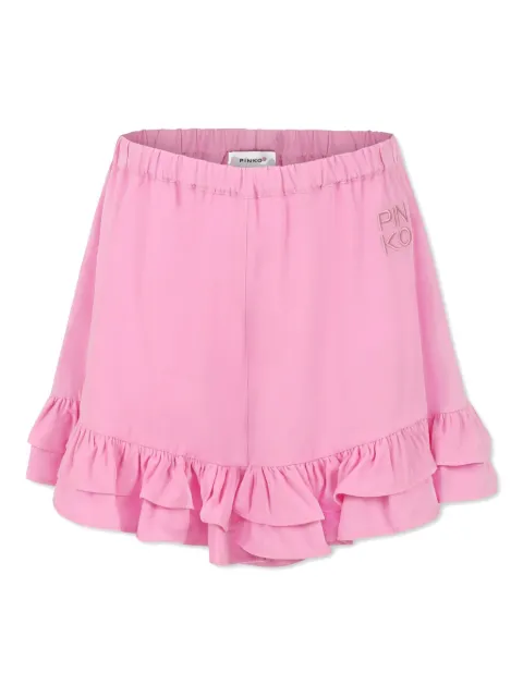 Pinko Kids embroidered-logo shorts