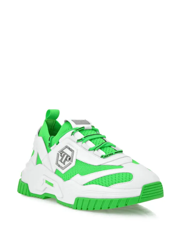 ぷりん☆彡.。 Philipp Plein Tênis Predator | Verde | FARFETCH BR
