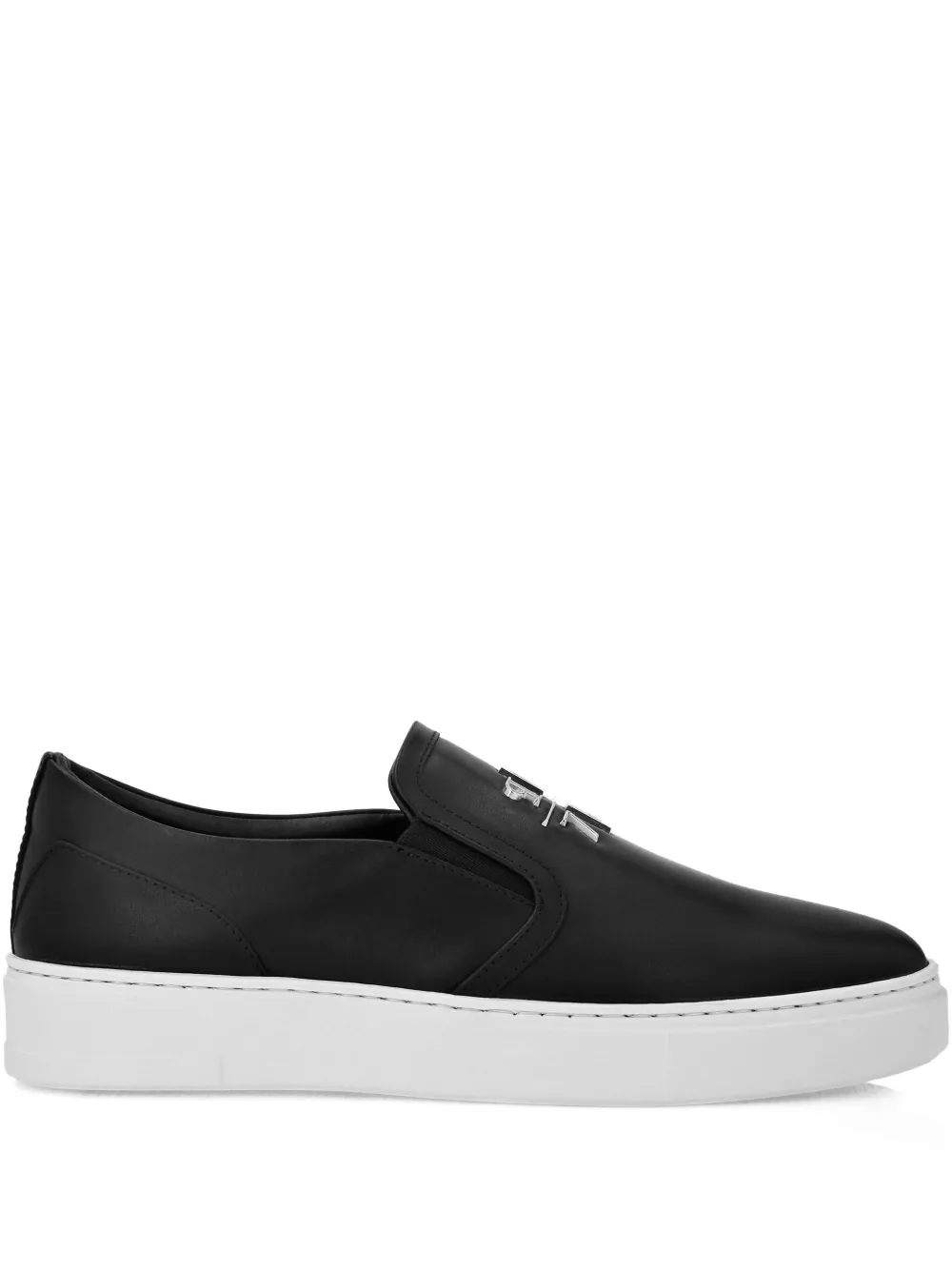 Philipp Plein slip-on leather sneakers Black