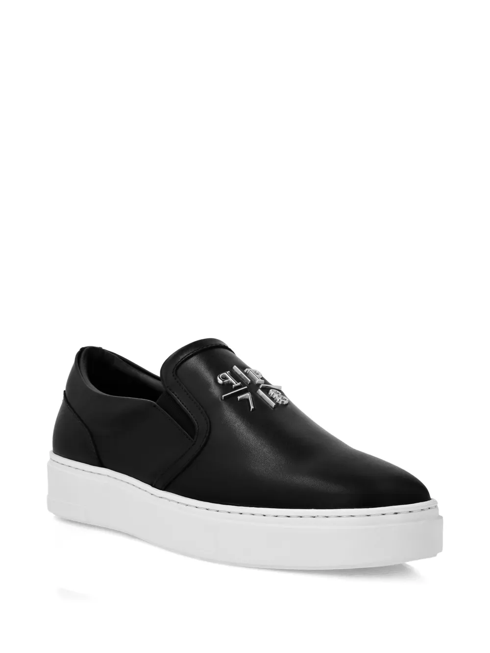 Philipp Plein slip-on leather sneakers Black