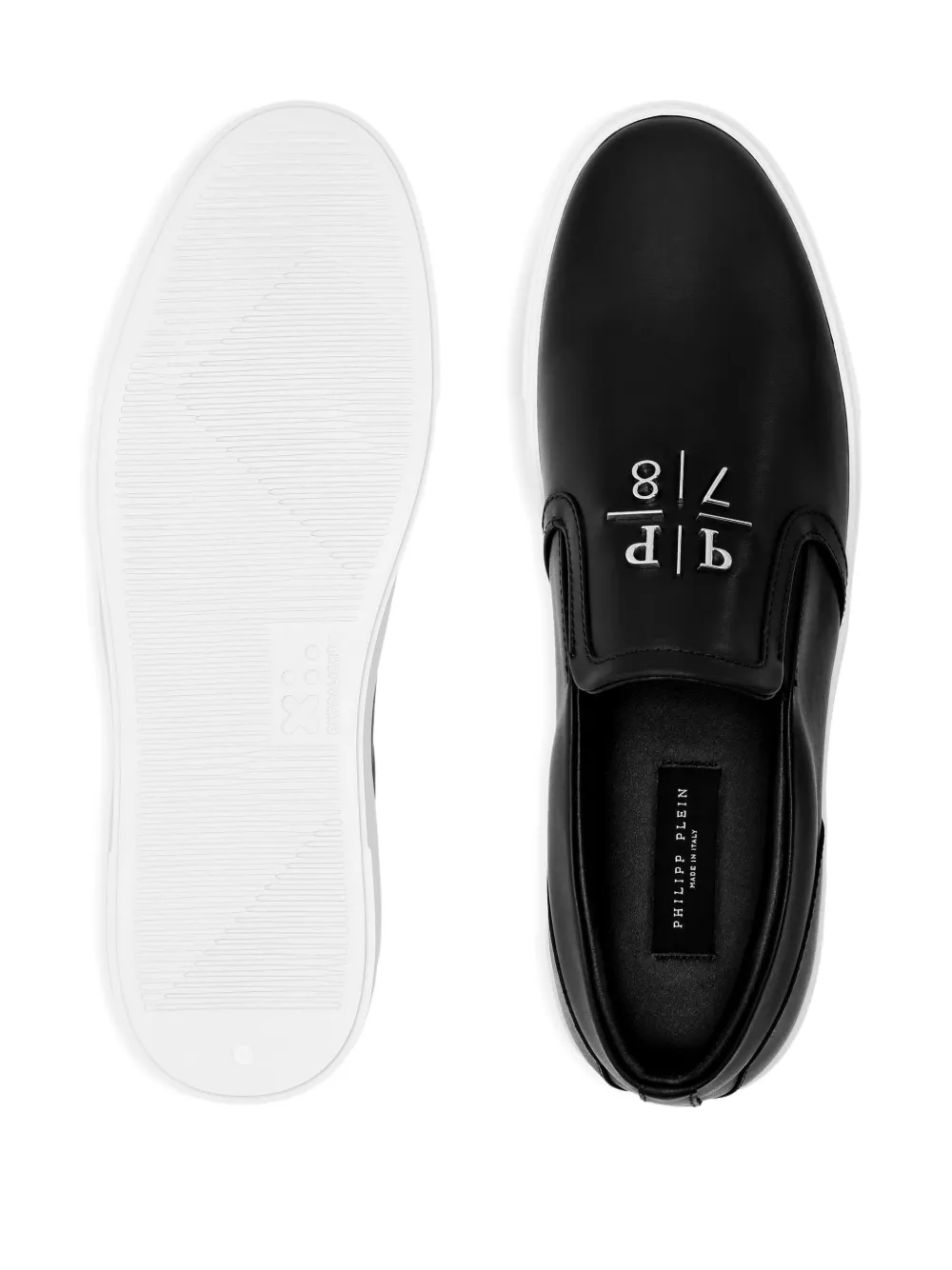 Philipp Plein slip-on leather sneakers Black