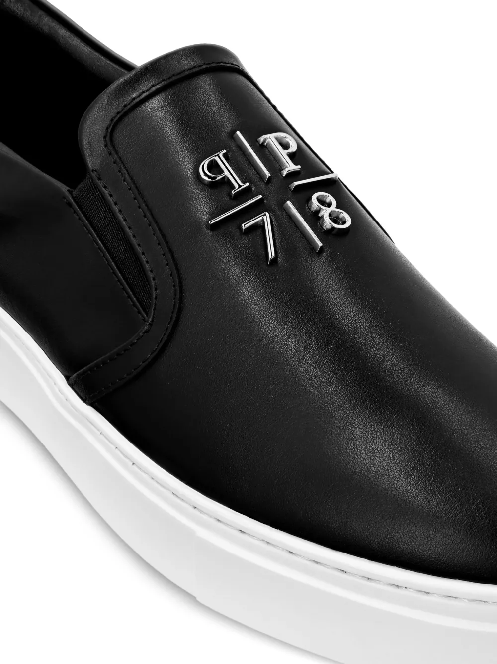 Philipp Plein slip-on leather sneakers Black
