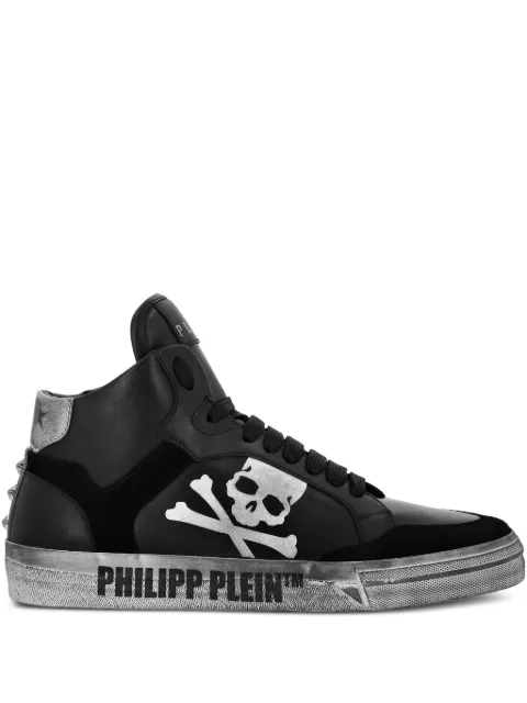 Philipp Plein skull-motif hi-top sneakers