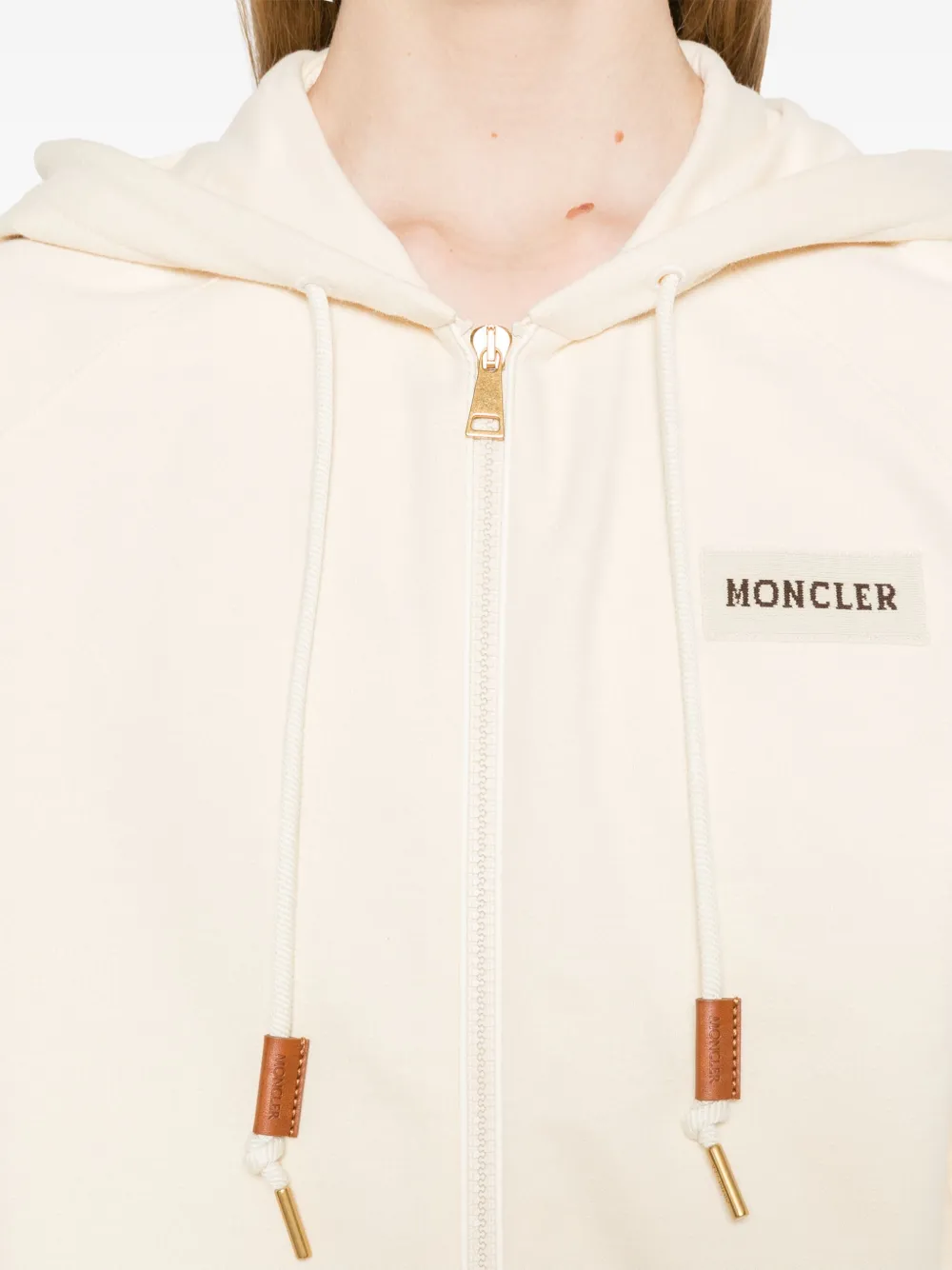 Moncler Hoodie met rits Beige