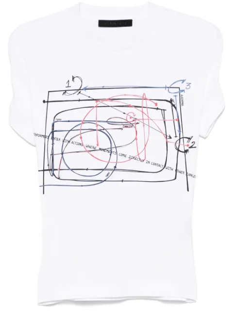 ALAINPAUL t-shirt imprimé à détails élastiques