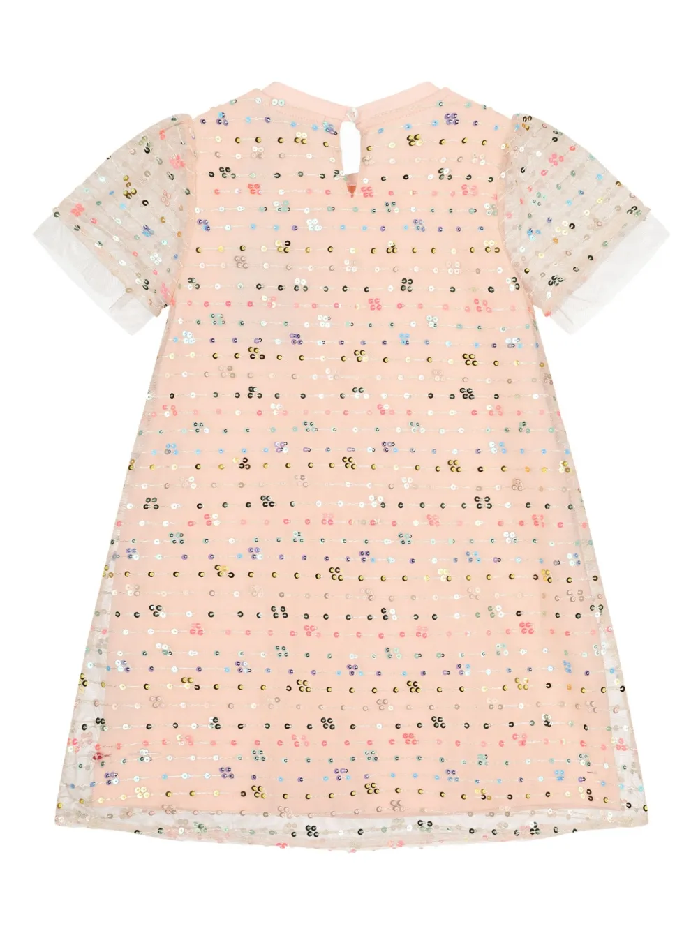 Shop Aigner Sequin-embellished Cotton Dress In 粉色