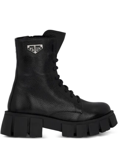 Philipp Plein logo-plaque combat boots