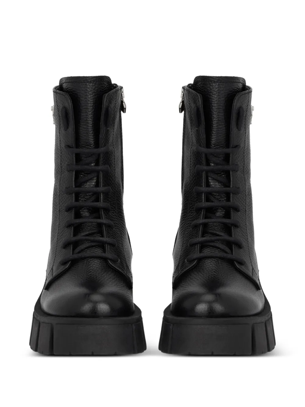 Philipp Plein Combat boots met logoplakkaat Zwart