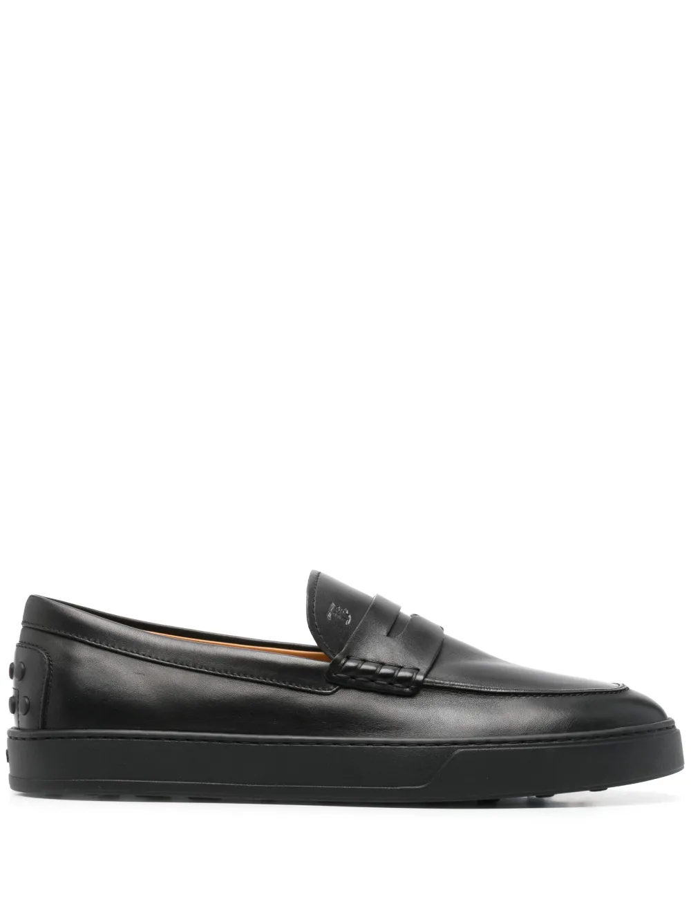 Tod's leather loafers Black