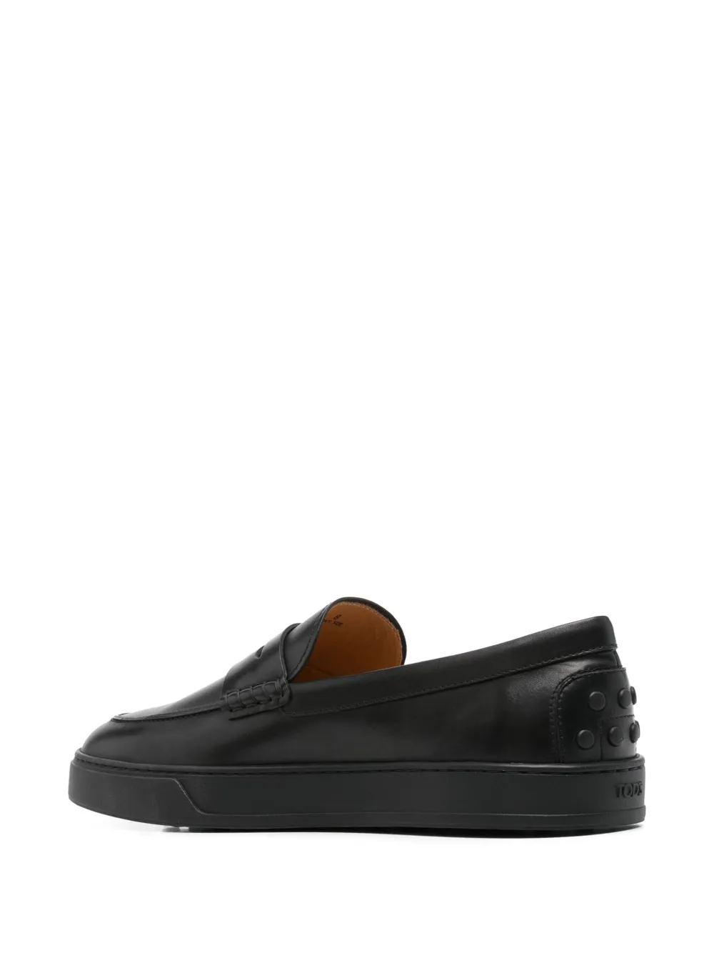 Tod's leather loafers Black