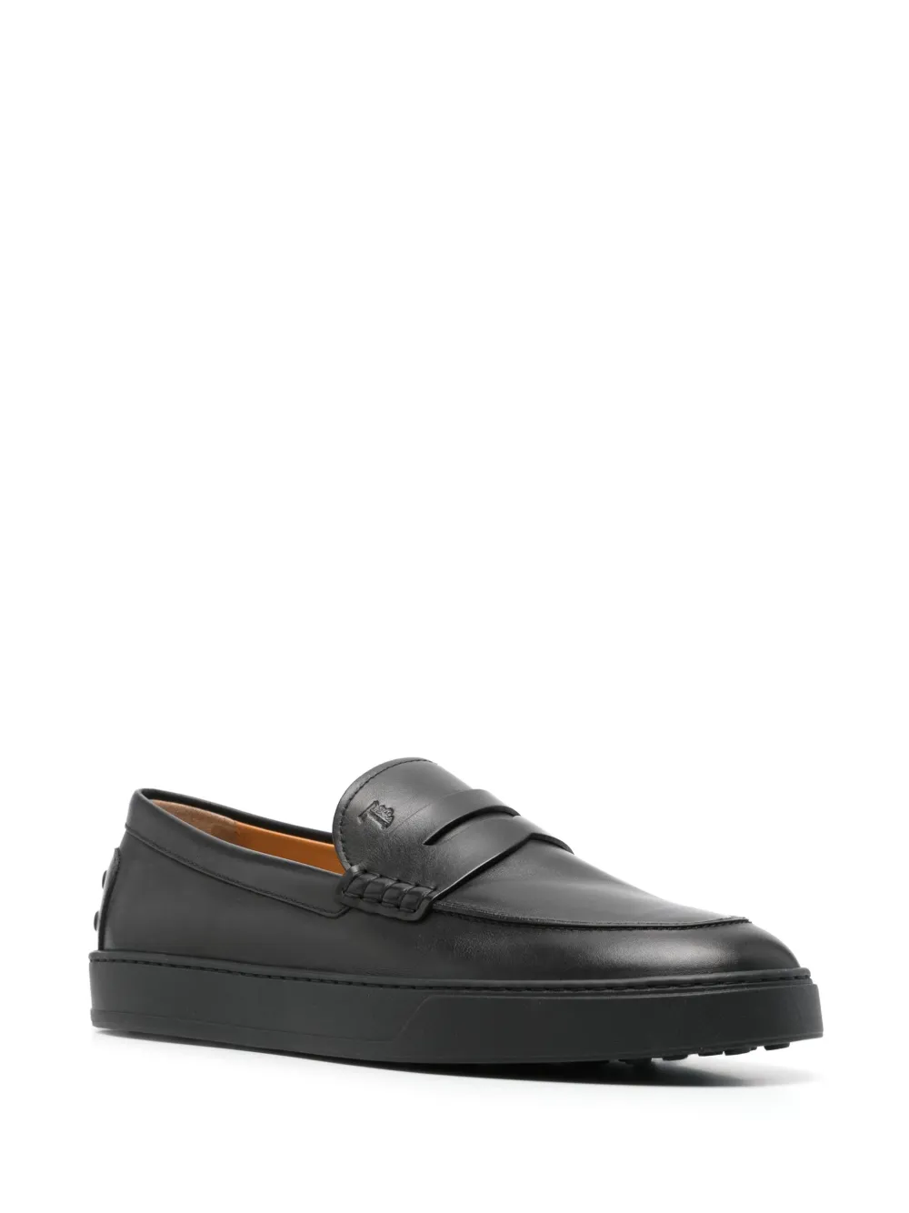 Tod's leather loafers Black