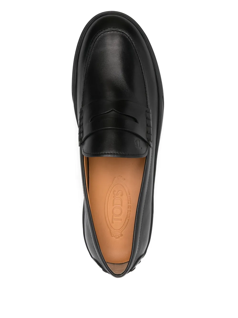 Tod's leather loafers Black