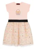 Aigner Kids logo sequin-embellished dress - Pink
