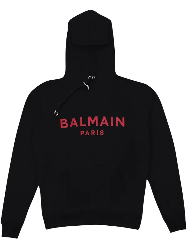 Balmain プリント パーカー | ブラック | FARFETCH JP