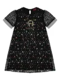 Aigner Kids sequin-embellished cotton dress - Black