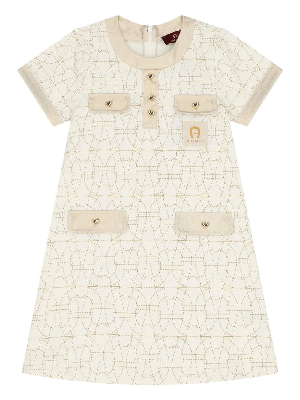 Aigner Kids Poloshirt met logopatch Wit