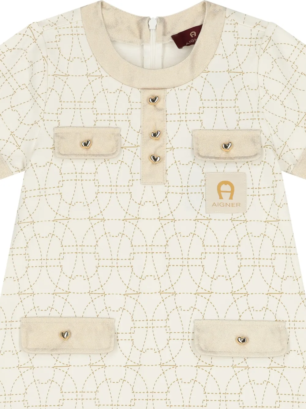 Aigner Kids Poloshirt met logopatch Wit