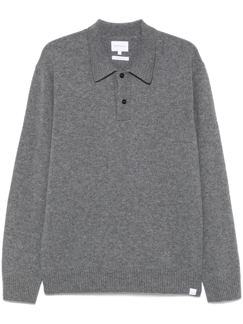 Norse Projects merino polo shirt | Grey | Image 1