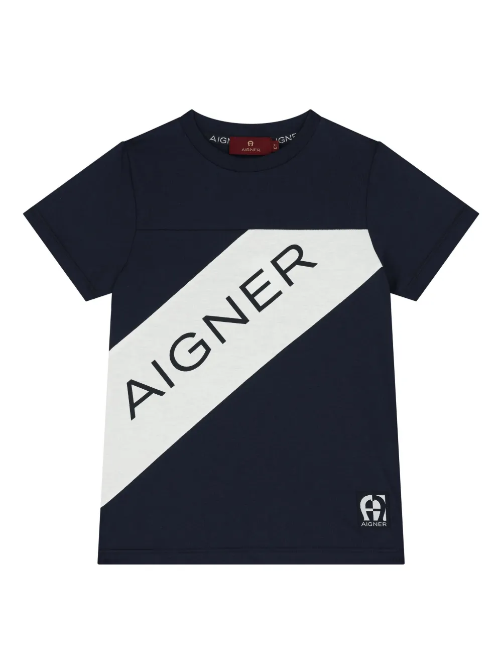 Aigner Kids T-shirt met logo Blauw