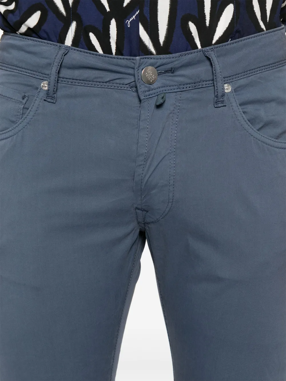 Incotex Chino met toelopende pijpen Blauw