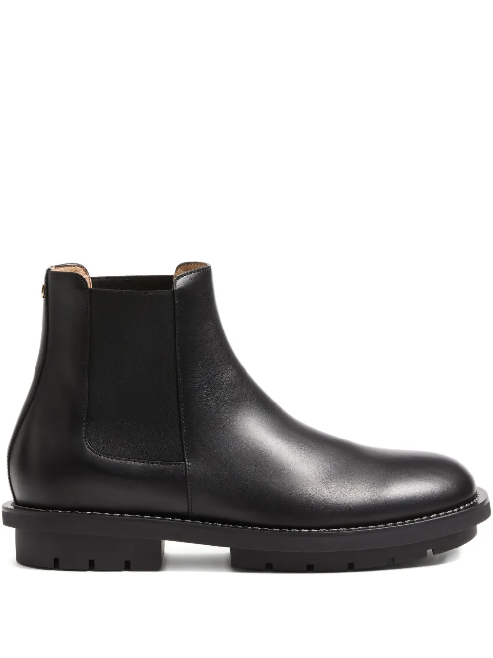 Valentino Garavani Vlogo leather boots Black