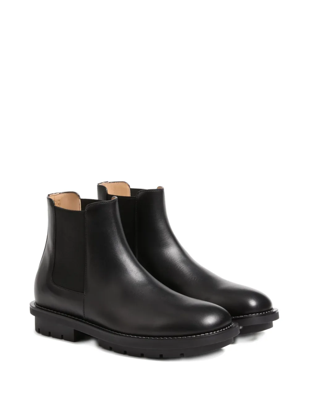 Valentino Garavani Vlogo leather boots Black