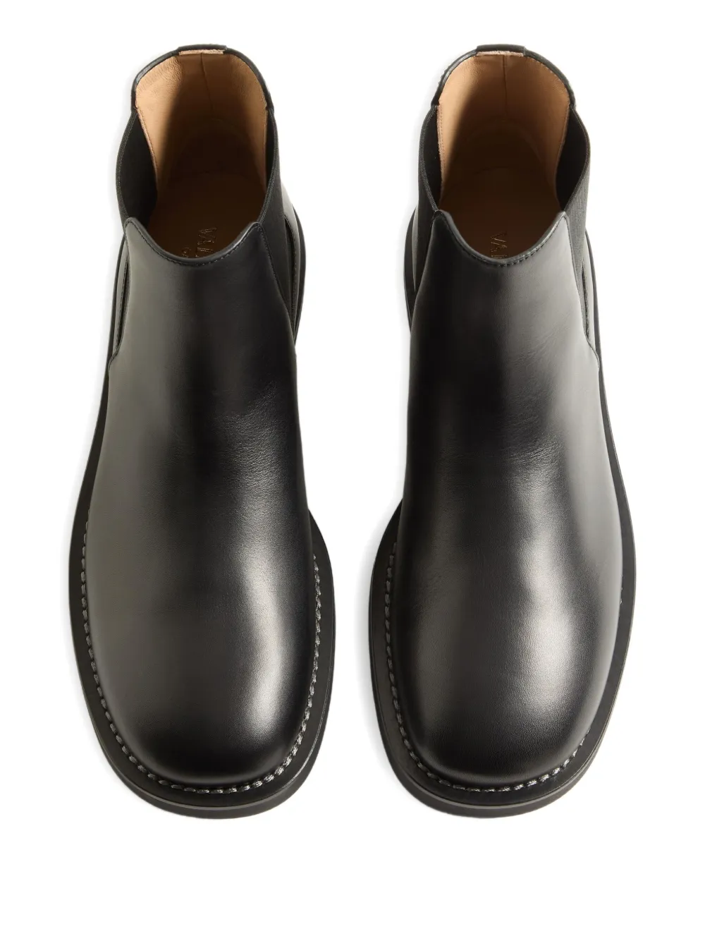 Valentino Garavani Vlogo leather boots Black