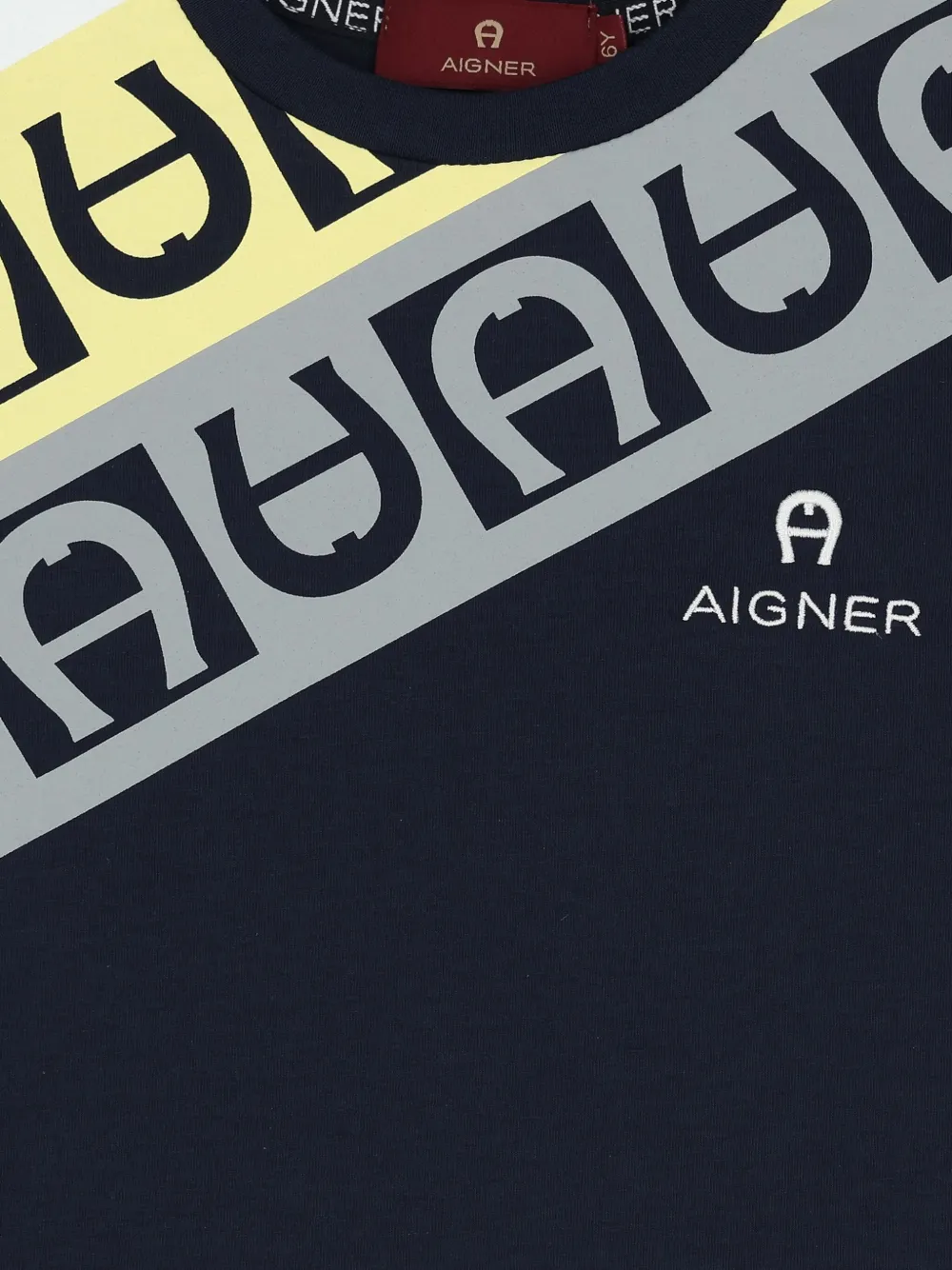 Aigner Kids T-shirt met logo Blauw