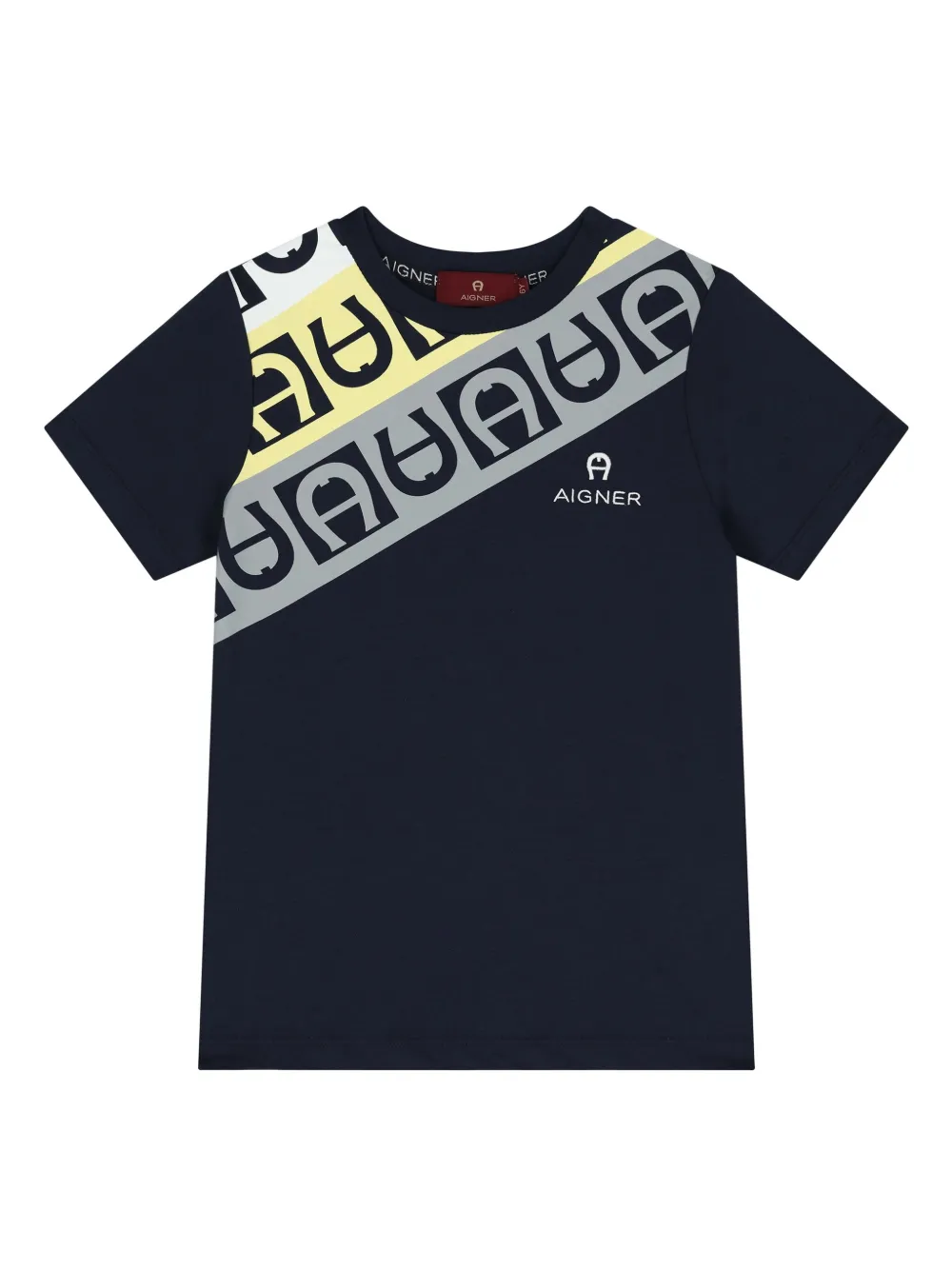 Aigner Kids T-shirt met logo Blauw