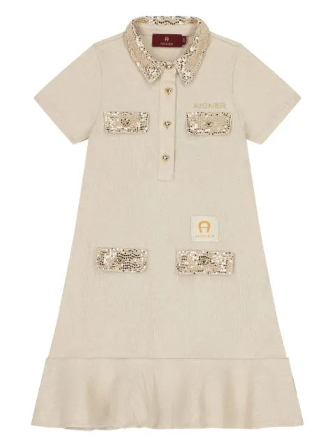 Aigner Kids logo polo dress