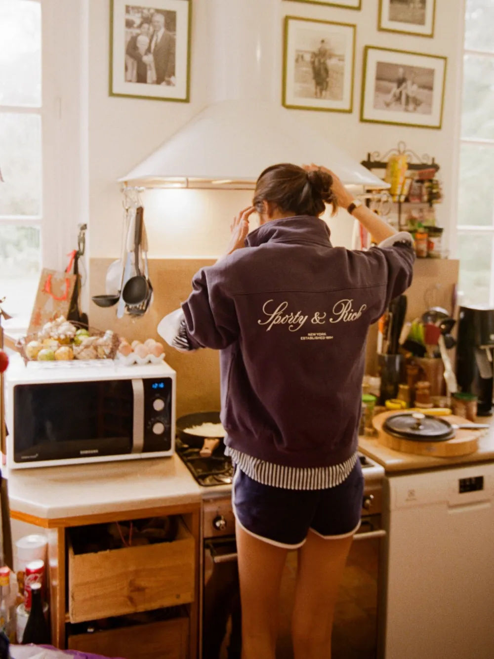 Sporty & Rich Katoenen shorts Blauw