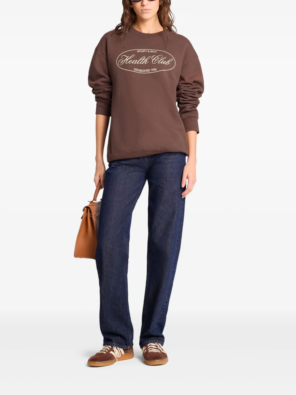 Sporty & Rich Sweater met print Bruin