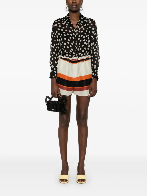 ショートパンツ RAQUEL DINIZ BAHIA SHORTS IN BRODERIE ANGLAISE LACE Raquel Diniz Broderie Anglaise Shorts - Sangallo - 38% Off