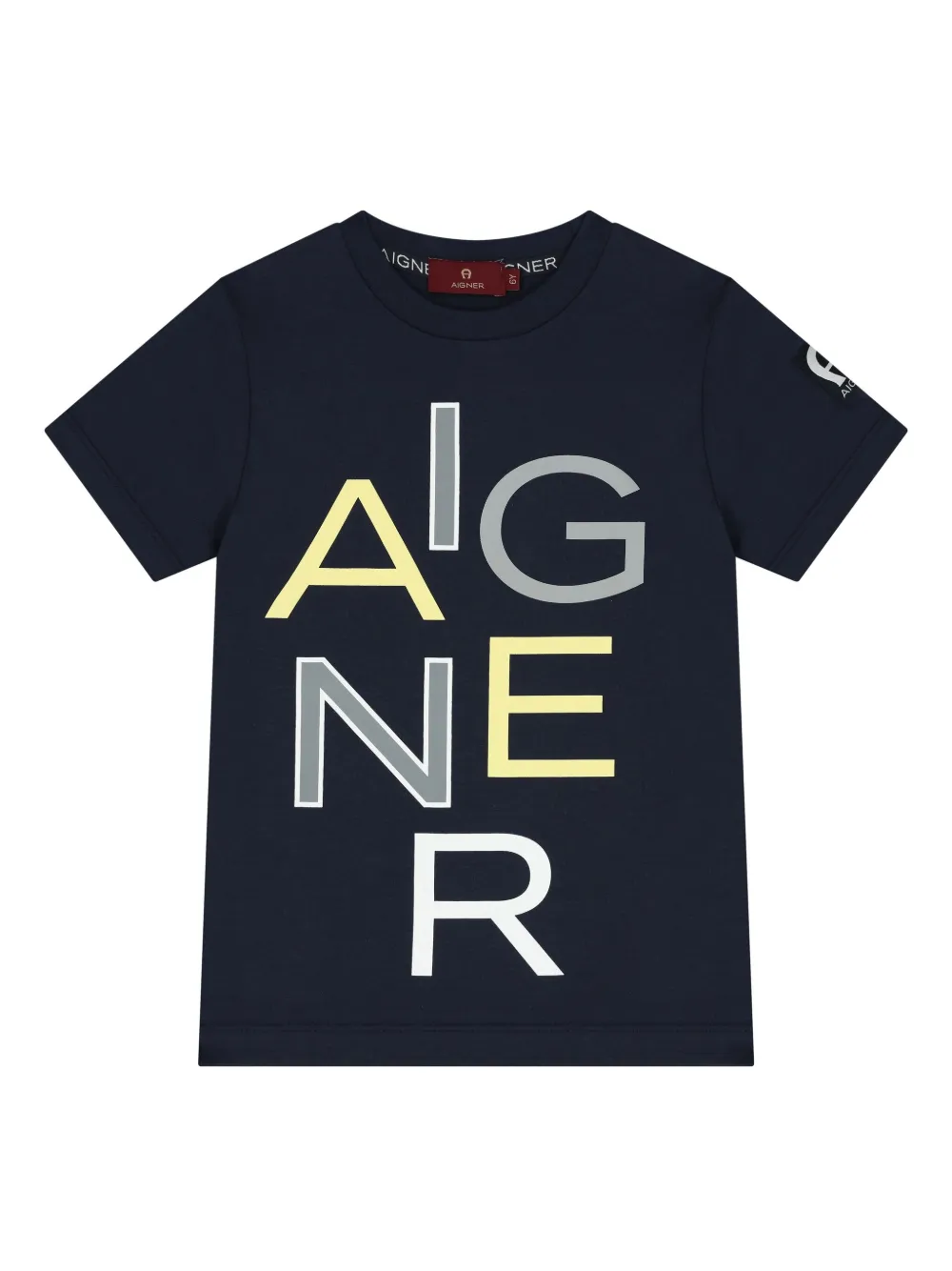 Shop Aigner Logo T-shirt In Blue