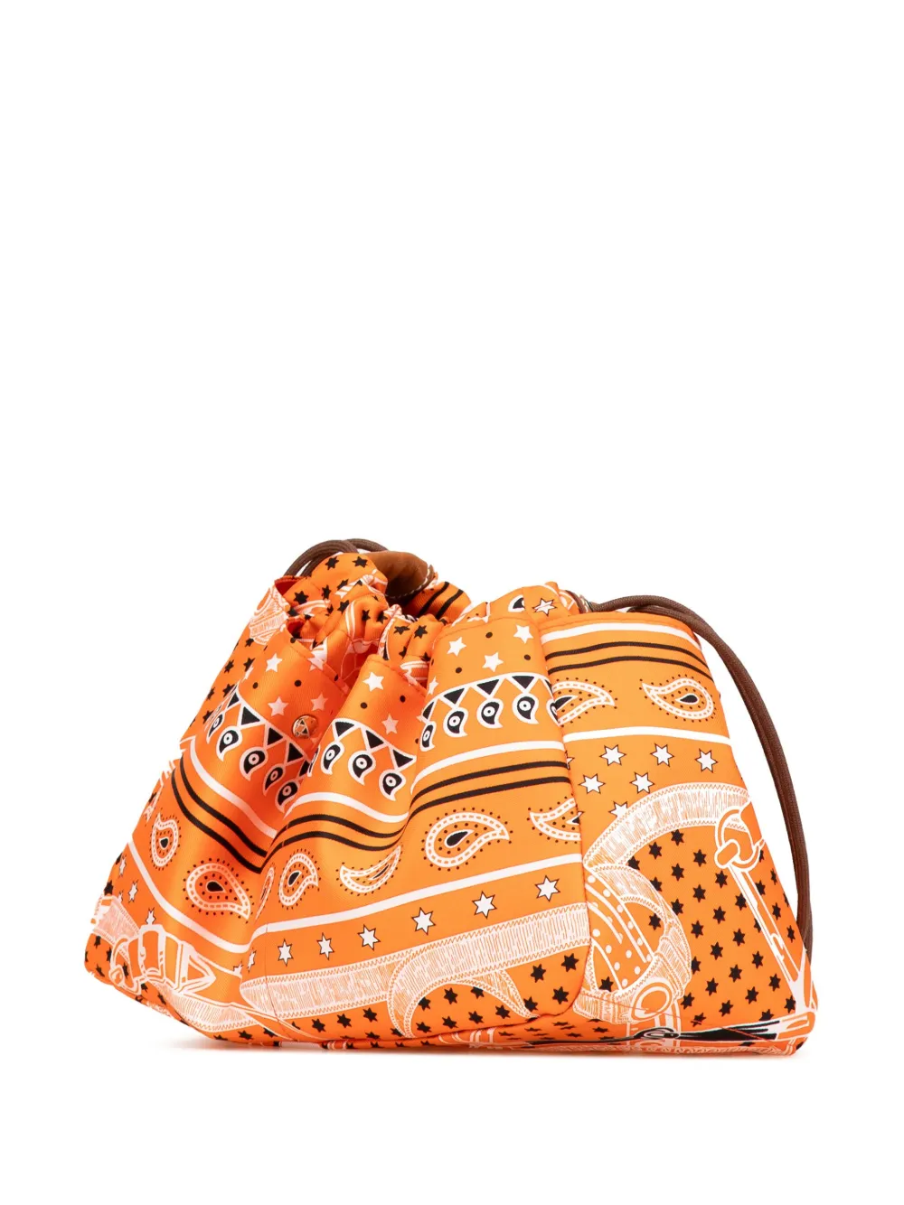 Hermès Pre-Owned 2016 Eperon D'or Bandana Fourbi 20 zijden buidel - Oranje