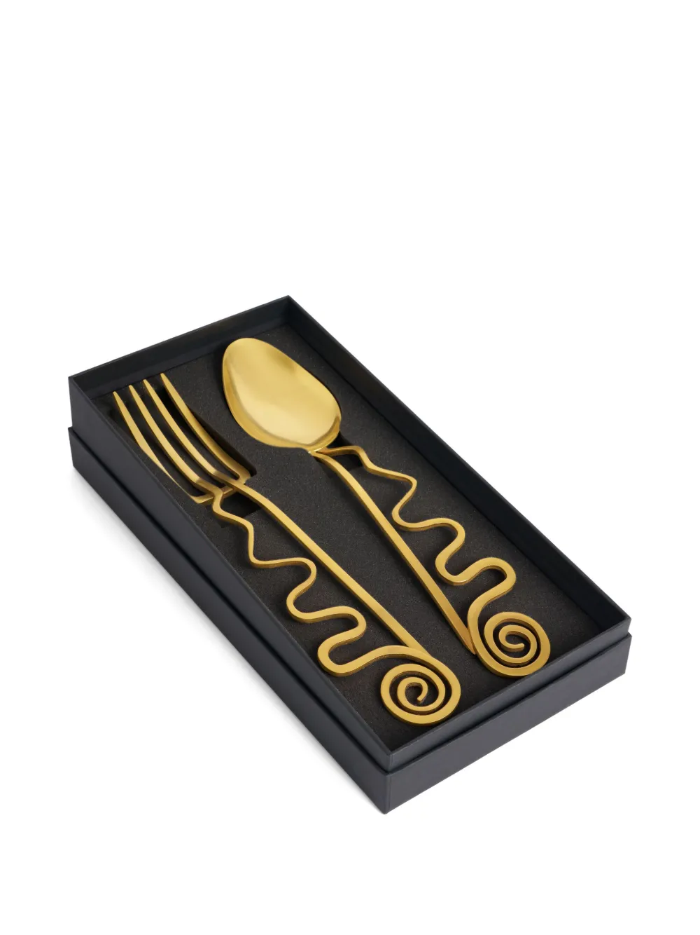 Shop L'objet Spirale Serving Set (set Of Two) In Gold
